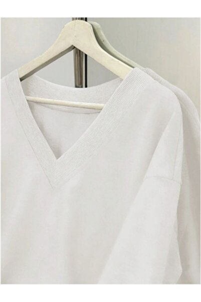 MOONBULL Oversize Γυναικείο Φούτερ - V-Neck