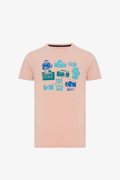 ROUTEFIELD Men's Pink T-shirt - Timer Rftımer23-pow