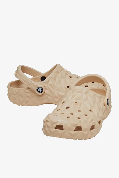 Crocs Unisex Beige Classic Geometric Clog Slippers - 209563 -2ds