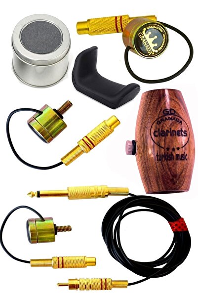 Granada Walnut Ağacı Kalrnet Baril Mikrofon Ve Parmak Dayama