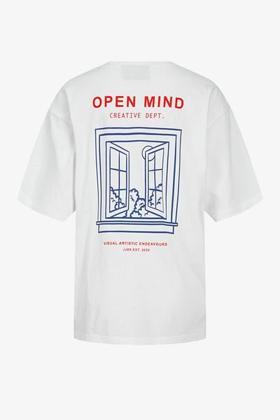 JJXX Tricou alb pentru femei Jxenya Bright White Om - 12252259