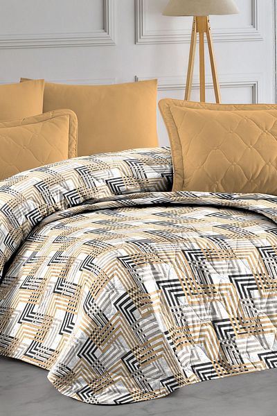 EVA 155 X 230 Cm Patterned Single Quilted Bedspread and Sofa