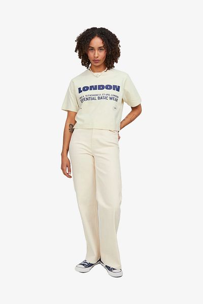 JJXX Tricou Jxjoda pentru femei bej 12244372 -bonewhite