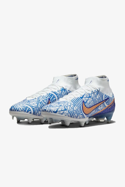 Nike Zoom Mercurial Superfly 9 Elite Cr7 Sg-pro Anti-clog Traction Erkek Beyaz Krampon (ÇİM ZEMİN) D