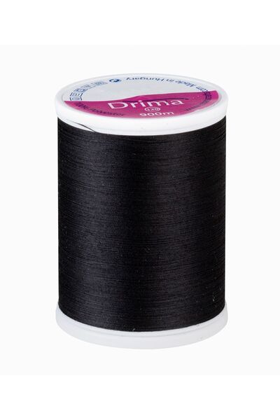 Drima Ață de cusut Drima neagră durabilă și de înaltă calitate, 3 straturi, 900 de metri, 100% poliester