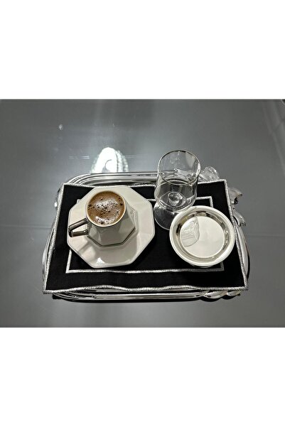 LİNDA MİA غطاء صينية مستطيل مطرز باللون الأسود مقاس 24 × 15