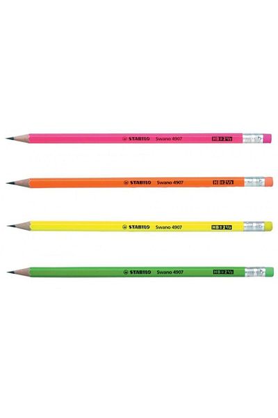 Stabilo Stabılo 4907 Neon Pencil with Eraser (1 Piece)