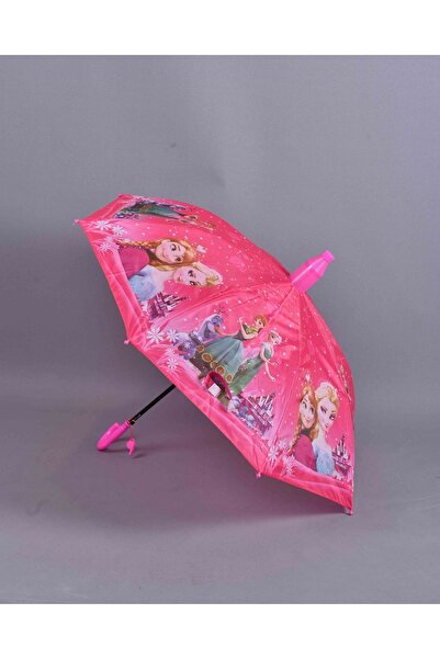 Genel Markalar Pvc Kılıflı Kız Çocuk Şemsiyesi, Frozen Elsa Otomatik Mekanizma