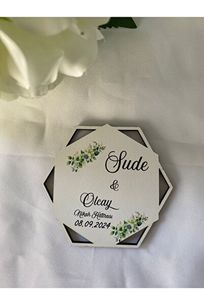 Magnet Söz , Nişan, Nikah Hatırası Ahşap Magnet 50 ADET