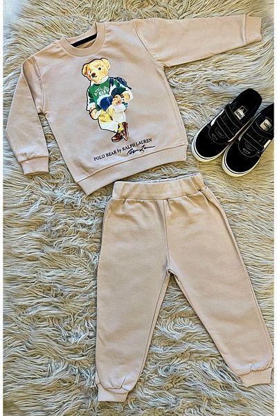 enes baby Seasonal 2-Piece Set with Polo Bear and Teddy Bear for Boys