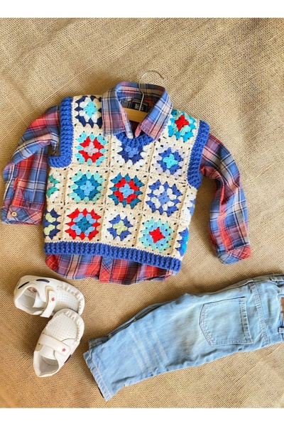 El örgüsü El Örgüsü Bebek Çocuk Süveter Yelek