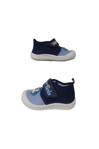GEZER Boy's Slippers - Ultra Light, Bird Figure, Navy Blue-White, Nursery School - Gzerr59-979