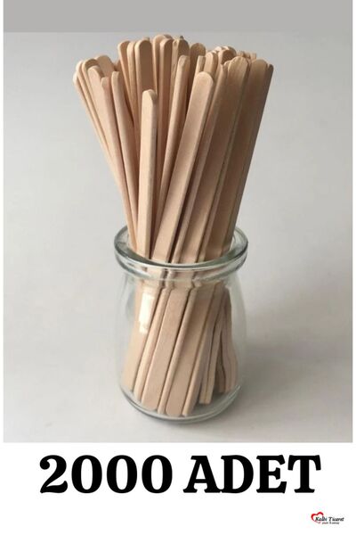 Kalbi Ticaret Ahşap Karıştırıcı 2000 Adet Çay Kahve Karıştırma Çubuğu Tahta K...