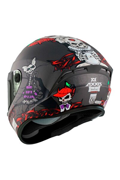 AXXIS DRAKEN S HORRORLAND MAT TİTANYUM + SİYAH VİZÖR