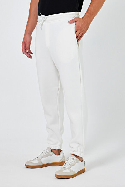 Tarz Cool Ανδρικό φλις/ζεστό παντελόνι φούτερ - κανονική εφαρμογή, ελαστικό πόδι