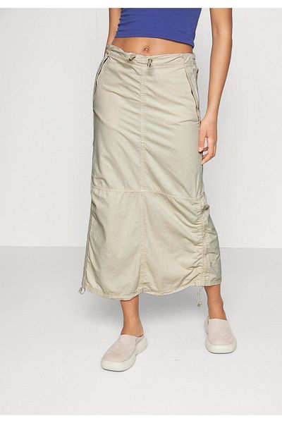 september island Long Maxi Cargo Skirt - Off White