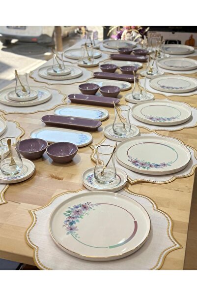 Onedekor 64 Parça 12 Kişilik Modern Lindy Kahvaltı Takımı