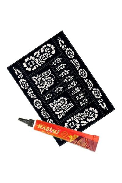 DOĞA NİMETİ 2 Adet Hint Kınası Kırmızı 25 gr Tüp Dövme Sıkma Kına Ve Desen-şa...