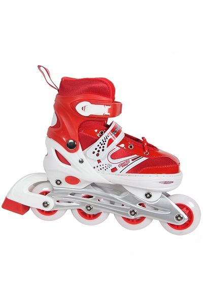 Pasifik Children's Skate 2+2 Wheel Training Wheel and Number Adjustable Red Beginner Skate