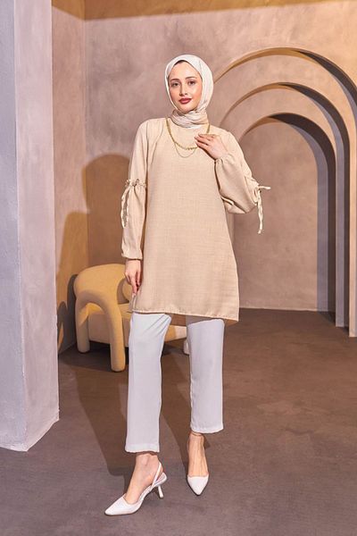 Bold Grup Linen Tunic - Women's, Drawstring Necklace