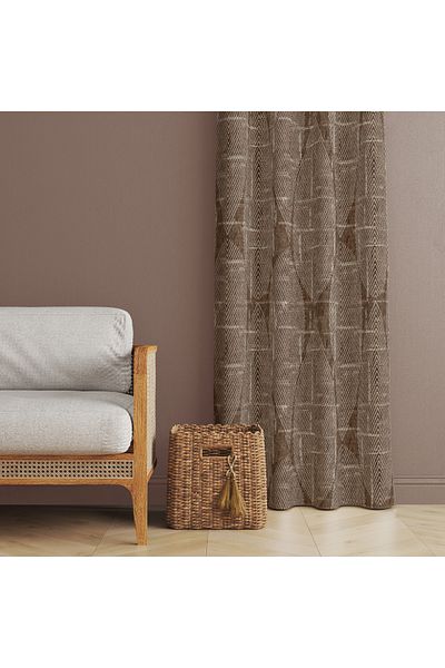 MUN HOME Ψηφιακή τυπωμένη κουρτίνα σκηνικού μονόφυλλο 140 x 260 cm με ραμμένες άκρες