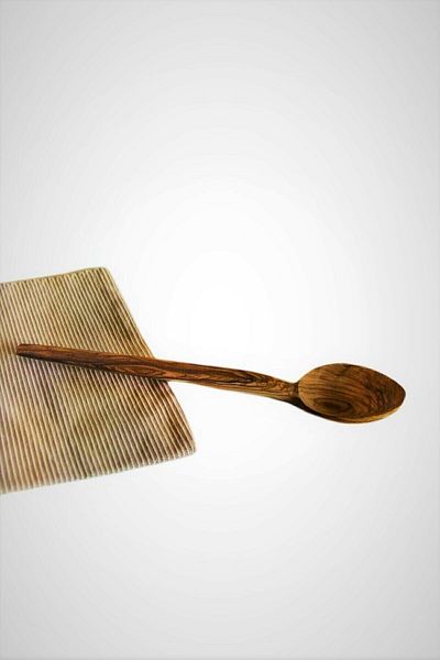 TROYA 30 cm Large Size Olive Tree SpoonQuality And 1stNatural Olive Wood with Class Handcrafted