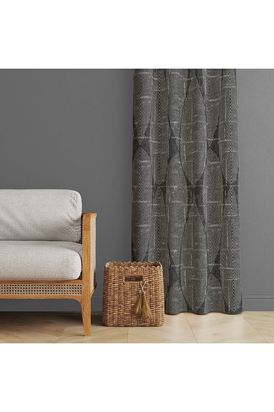 MUN HOME Ψηφιακή τυπωμένη κουρτίνα σκηνικού μονόφυλλο 140 x 260 cm με ραμμένες άκρες