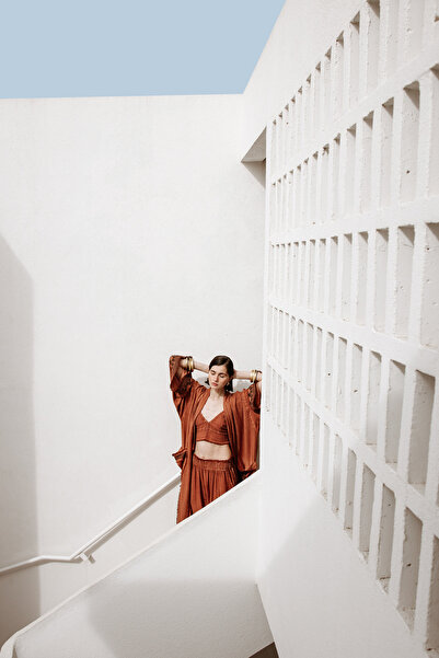 İKİKIZ Brown Triangle Bustier