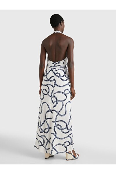 Tommy Hilfiger VIS COASTAL ROPE MAXI HALTER DRS