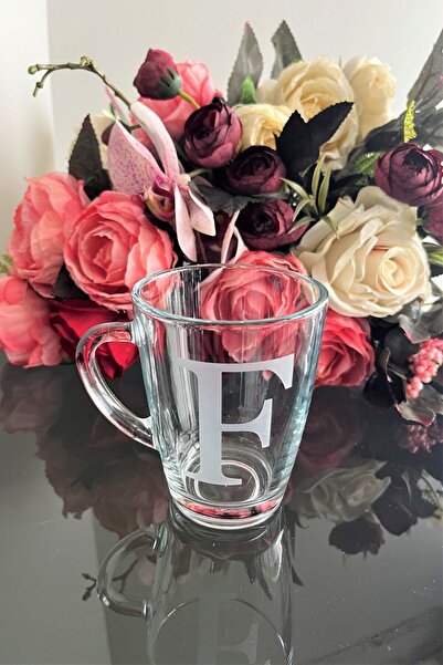 DECOSTYLE Kişiselleştirilmiş F Harfli Cam Kupa 300 Cc 1 Ad.