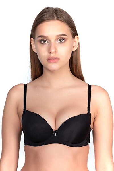 lenastella Siyah Mikro Kumaş Dolgulu Günlük Sütyen