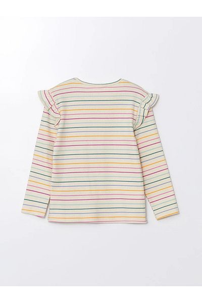 LC Waikiki Lcw Baby - Long Sleeve Crew Neck Striped T-Shirt for Baby Girl