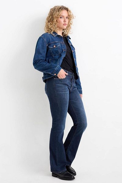 Sezka Life Blugi de damă cu talie medie înaltă - blugi bootcut