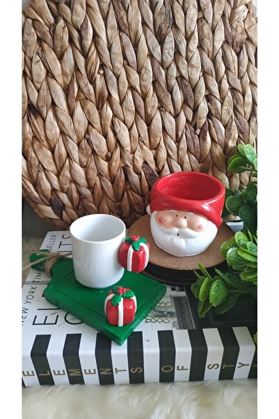 evdeki atölyem Yılbaşı Özel Tasarım Kahve Fincanı Ve Lokumluk