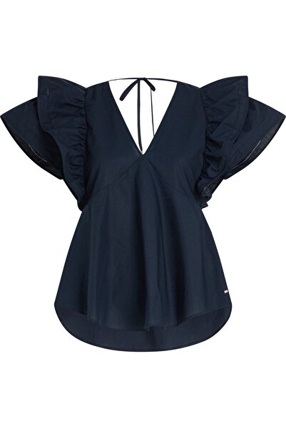 Tommy Hilfiger CO STN FRILL BLOUSE SLVLS