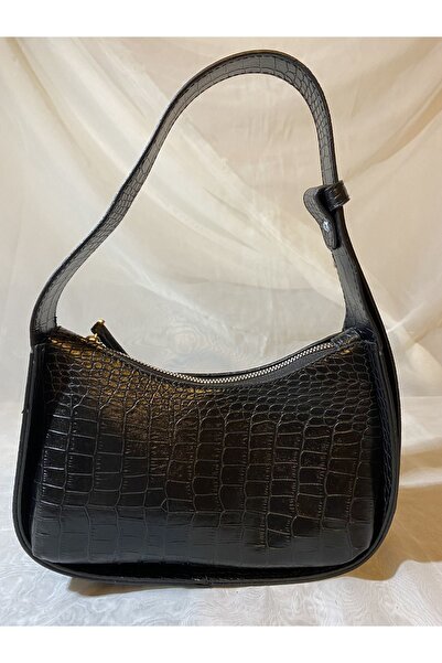 Rubyco Ruby.CO Černá dámská bageta se vzorem krokodýl