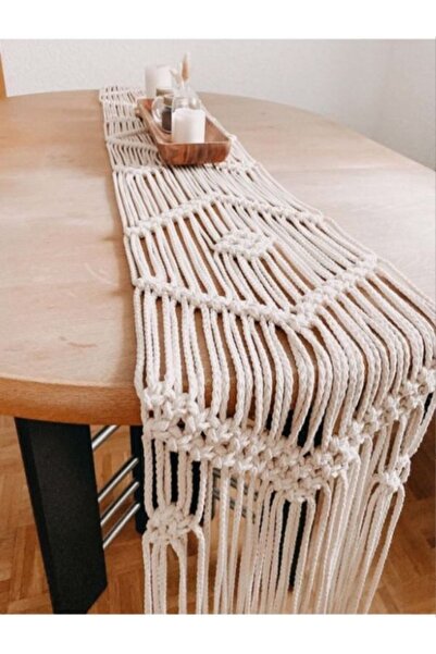 ME TERRA Makrome Runner Masa Örtüsü