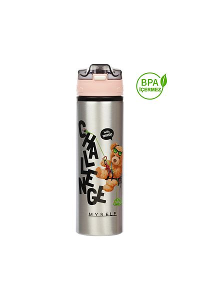 ROBEVE Stainless Steel Children's Water Bottle - Straw Flask