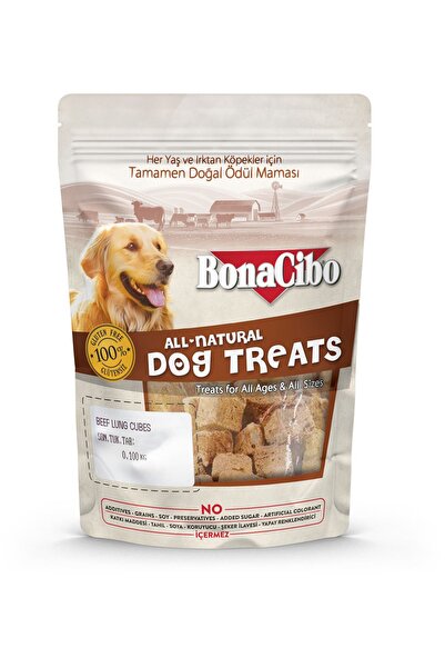 BonaCibo Beef Lung Cubes 100 Gr. Dana Küp Ciğer Ödül Maması