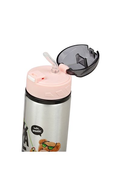 ROBEVE Stainless Steel Children's Water Bottle - Straw Flask