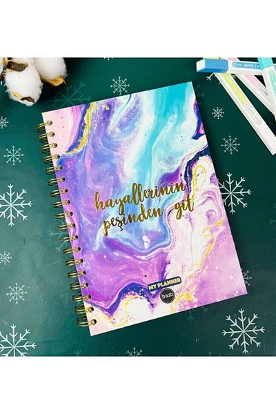 hediyeofisi Follow Your Dreams Undated Talking Agenda Weekly Yearly Planner Academic Agenda