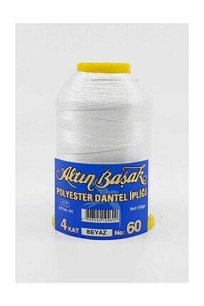 Altınbaşak Altın Başak Polyester Dantel Ipliği 6kat 100 Gr Beyaz 60 Numara (1adet)