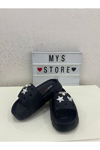 Akınal Bella Kadın Taşlı Kalın Taban Terlik