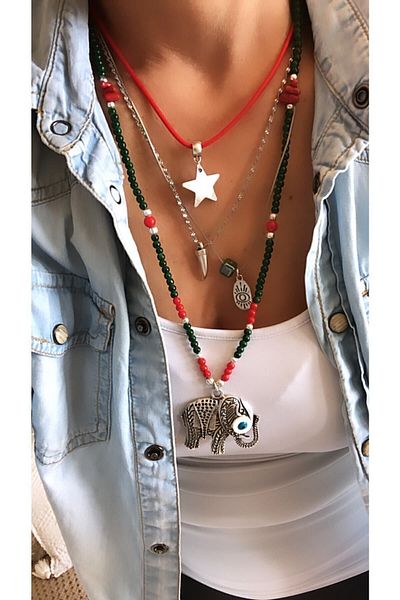 by özllem Design Elephant Ethnic Necklace Set