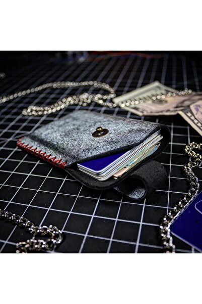 Derici Amca İtalyan Ghost Pueblo Deri Kırmızı Çapraz Dikişli Çıtçıtlı Premium...