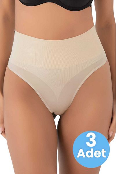 Tezzgelsin Seamless Women's String Panties Corset - Lower Abdominal Recovery Set of 3