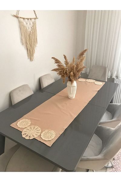 Parla Life Λινό Πάπια Καφέ Χειροποίητο Runner 40x140 εκ