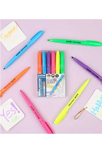 gxin Canlı Highlighter 6 Renk Fosforlu Kalem Seti Kalem Tipi