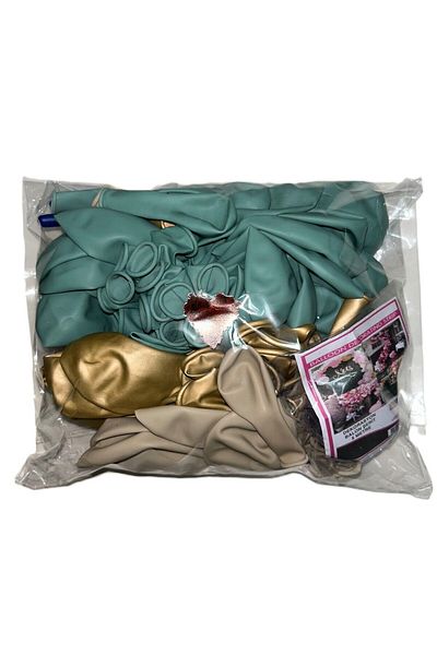 Aksesuar Mold Green Chrome Gold - 85 Pieces Sea Sand Balloon Set