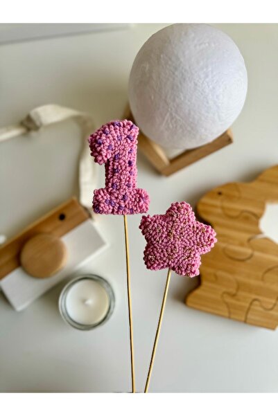 Tk Punch Yaş Rakam Ve Simli Yıldız Pasta Süsü